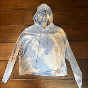 Altar’d State Blue Tie Dye Cropped Hoodie